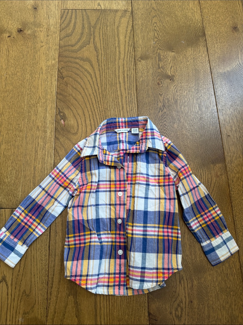 Janie and Jack Plaid Button-Front Kids Shirt  - button down 12-18 months